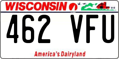 WI license plate 462VFU