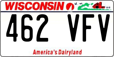 WI license plate 462VFV