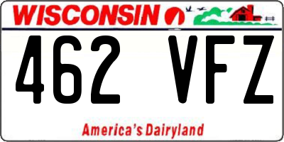 WI license plate 462VFZ