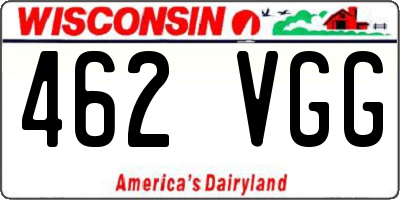 WI license plate 462VGG