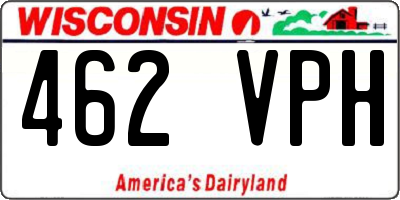 WI license plate 462VPH