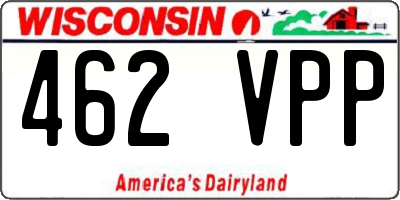 WI license plate 462VPP