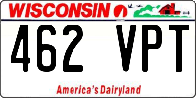 WI license plate 462VPT