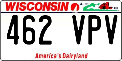 WI license plate 462VPV