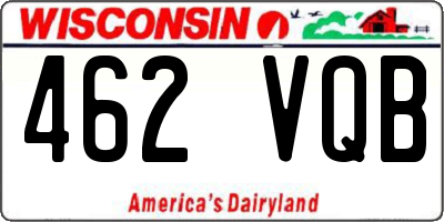 WI license plate 462VQB