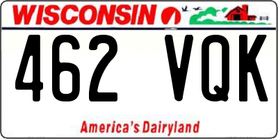 WI license plate 462VQK