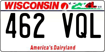 WI license plate 462VQL