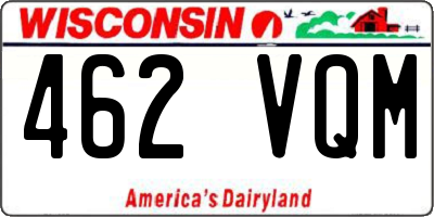 WI license plate 462VQM