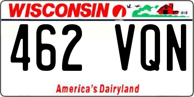 WI license plate 462VQN