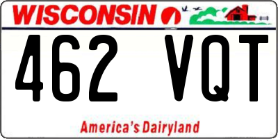 WI license plate 462VQT