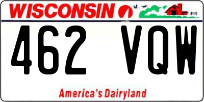 WI license plate 462VQW