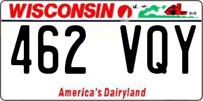 WI license plate 462VQY