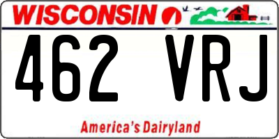WI license plate 462VRJ