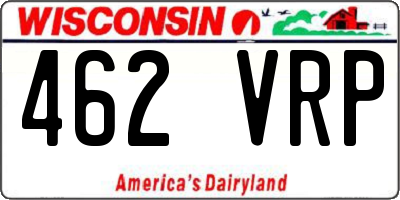 WI license plate 462VRP