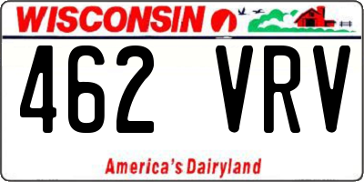 WI license plate 462VRV