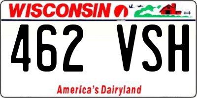 WI license plate 462VSH