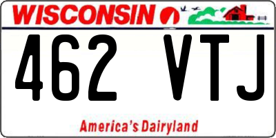 WI license plate 462VTJ