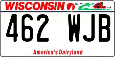 WI license plate 462WJB