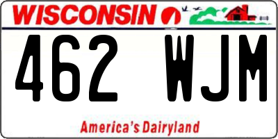WI license plate 462WJM