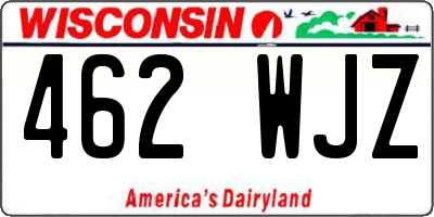 WI license plate 462WJZ