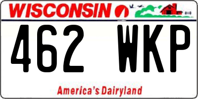 WI license plate 462WKP