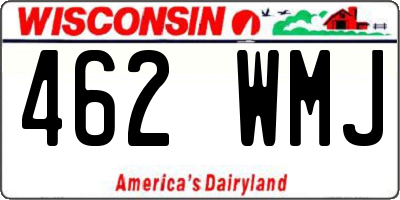 WI license plate 462WMJ