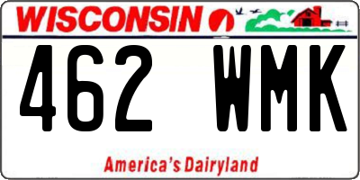 WI license plate 462WMK