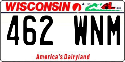 WI license plate 462WNM