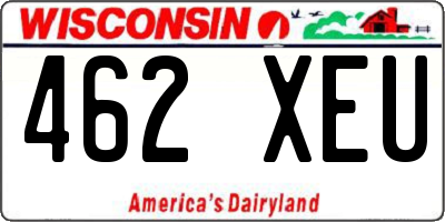 WI license plate 462XEU