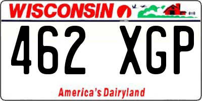 WI license plate 462XGP