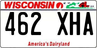 WI license plate 462XHA