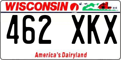 WI license plate 462XKX