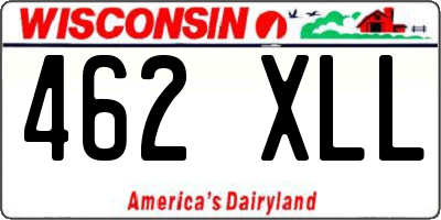 WI license plate 462XLL