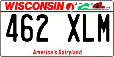 WI license plate 462XLM