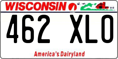 WI license plate 462XLO