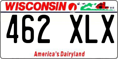 WI license plate 462XLX