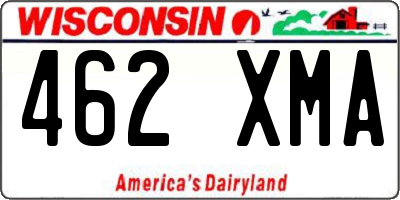 WI license plate 462XMA