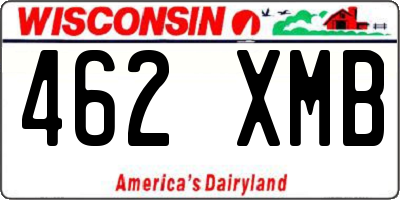 WI license plate 462XMB