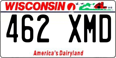 WI license plate 462XMD