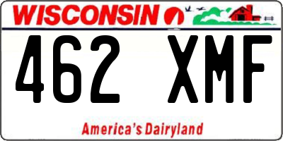 WI license plate 462XMF