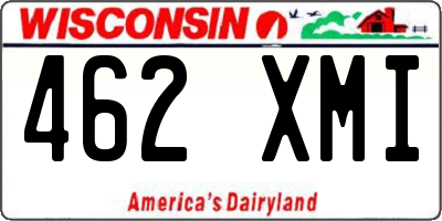 WI license plate 462XMI