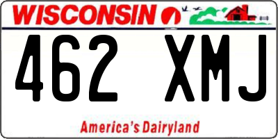 WI license plate 462XMJ