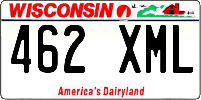 WI license plate 462XML