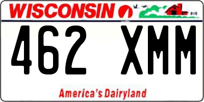 WI license plate 462XMM