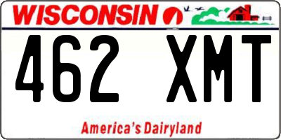 WI license plate 462XMT