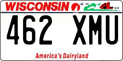 WI license plate 462XMU