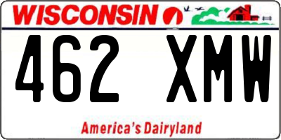 WI license plate 462XMW