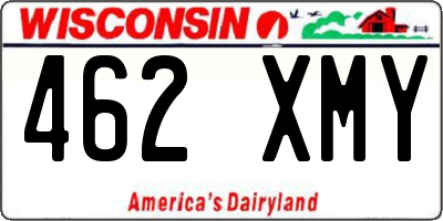 WI license plate 462XMY