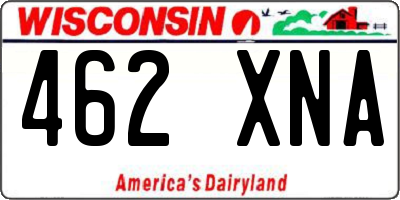 WI license plate 462XNA