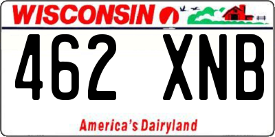 WI license plate 462XNB